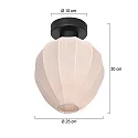 Mexlite Luminaria de techo BLOEBA E27 IP20, regulable