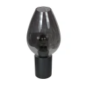 table lamp DROVIA 1 flame E27 IP20, black dimmable