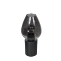 table lamp DROVIA 1 flame E27 IP20, black dimmable