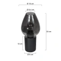 Mexlite Luminaria de mesa BLOEBA E27 IP20, regulable