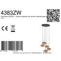 pendant luminaire AURELIO 5 flames E27 IP20, black dimmable