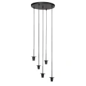 Mexlite pendant luminaire AURELIO 5 flames E27 IP20, black dimmable