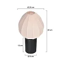 Mexlite table lamp BLOEBA E27 IP20, dimmable
