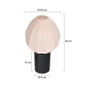 Mexlite Luminaria de mesa BLOEBA E27 IP20, regulable