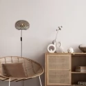 anne light & home Luminaria de pared MAZE de 1 llama E27 IP20, madera, negro regulable