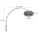 Steinhauer wall luminaire MAZE NATURAL 1 flame E27 IP20, black dimmable