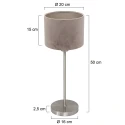 Mexlite table lamp NOOR E27 IP20, dimmable