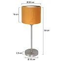 Mexlite table lamp NOOR E27 IP20, dimmable