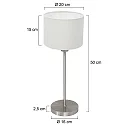 Mexlite Luminaria de mesa NOOR E27 IP20, regulable