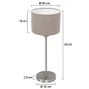 Mexlite Luminaria de mesa NOOR E27 IP20, regulable