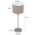 Mexlite table lamp NOOR E27 IP20, dimmable