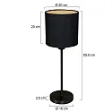 Mexlite table lamp NOOR E27 IP20, dimmable