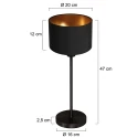 Mexlite table lamp NOOR E27 IP20, dimmable