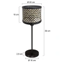 Mexlite table lamp NOOR E27 IP20, dimmable