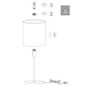 Mexlite Luminaria de mesa NOOR E27 IP20, regulable
