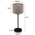 Mexlite table lamp NOOR E27 IP20, dimmable
