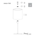 Mexlite Luminaria de mesa NOOR E27 IP20, regulable
