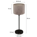 Mexlite Luminaria de mesa NOOR E27 IP20, regulable