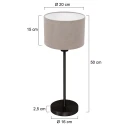 Mexlite table lamp NOOR E27 IP20, dimmable