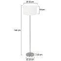 Mexlite Luminaria de pedestal NOOR E27 IP20, regulable