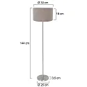 Mexlite Luminaria de pedestal NOOR E27 IP20, regulable