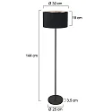 Mexlite Luminaria de pedestal NOOR E27 IP20, regulable