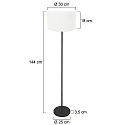 Mexlite Luminaria de pedestal NOOR E27 IP20, regulable