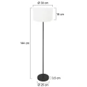 Mexlite Luminaria de pedestal NOOR E27 IP20, regulable