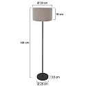 Mexlite Luminaria de pedestal NOOR E27 IP20, regulable