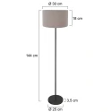 Mexlite Luminaria de pedestal NOOR E27 IP20, regulable