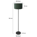 Mexlite Luminaria de pedestal NOOR E27 IP20, regulable