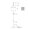 Mexlite Luminaria de pedestal NOOR E27 IP20, regulable