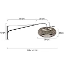 Steinhauer Luminaria de pared ELEGANT CLASSY E27 IP20, regulable