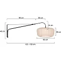 Steinhauer Luminaria de pared ELEGANT CLASSY E27 IP20, regulable