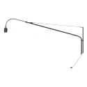 Steinhauer wall luminaire VELA LINO 1 flame E27 IP20, black dimmable