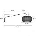 Steinhauer Luminaria de pared ELEGANT CLASSY E27 IP20, regulable