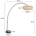 Mexlite Luminaria de pedestal SOLVA E27 IP20, regulable