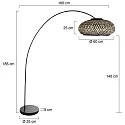 Mexlite floor lamp SOLVA E27 IP20, dimmable