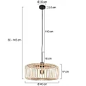 Steinhauer Luminaria colgante SPARKLED LIGHT E27 IP20, regulable