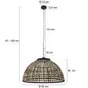 Steinhauer pendant luminaire NOX LIGHT 1 flame E27 IP20, black dimmable