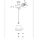 anne light & home Luminaria colgante SPARKLED LIGHT E27 IP20, regulable