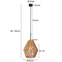 anne light & home Luminaria colgante SPARKLED LIGHT E27 IP20, regulable