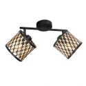 Mexlite ceiling luminaire SUMBA 2 flames E14 IP20, black dimmable