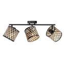 Luminaria de techo SUMBA de 3 llamas E14 IP20, negro regulable