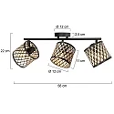 Mexlite Luminaria de techo SUMBA E14 IP20, regulable