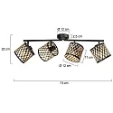 Mexlite Luminaria de techo SUMBA E14 IP20, regulable