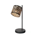 Luminaria de mesa SUMBA de 1 llama E14 IP20, negro regulable