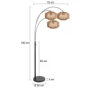 anne light & home Luminaria de pedestal SPARKLED LIGHT E27 IP20, regulable