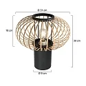 anne light & home table lamp BLOEBA E27 IP20, dimmable