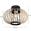anne light & home Luminaria de techo BLOEBA E27 IP20, regulable